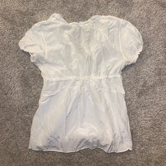 BCBG Maxazria White Blouse size L - Picture 7 of 7